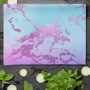 Linge De Cuisine Marbre chic   Glam violet violet violet bleu Ombre