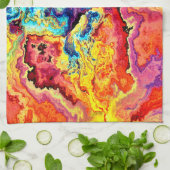 Linge De Cuisine Marbre coloré brillant (Plié)