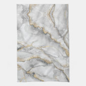 Linge De Cuisine Marbre d'argent blanc or assez (Vertical)