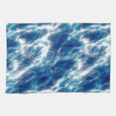 Linge De Cuisine Marbre d'eau bleue (Horizontal)