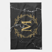 Linge De Cuisine Marbre noir (Vertical)