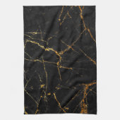 Linge De Cuisine Marbre noir d'or (Vertical)