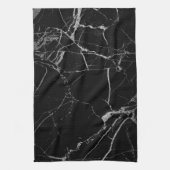 Linge De Cuisine Marbre noir et argent de la veine (Vertical)