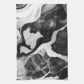 Linge De Cuisine Marbre noir et blanc tendance (Vertical)