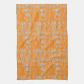 Linge De Cuisine Marbre orange et gris (Vertical)