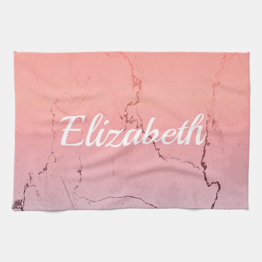 Linge De Cuisine Marbre rose (Horizontal)