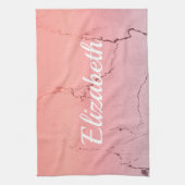 Linge De Cuisine Marbre rose (Vertical)