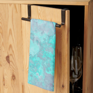 Linge De Cuisine Marbre turquoise Abstrait