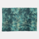 Linge De Cuisine Marbre turquoise Abstrait (Horizontal)
