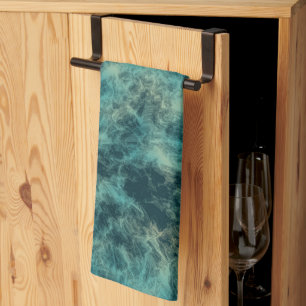 Linge De Cuisine Marbre turquoise Abstrait