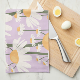 Linge De Cuisine Marché aux fleurs Amsterdam Abstrait Retro Daisies