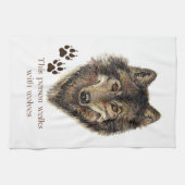 Linge De Cuisine Marche avec la citation de loups loups (Horizontal)