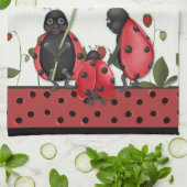 Linge De Cuisine Marche de Ladybug - Personnaliser (Plié)