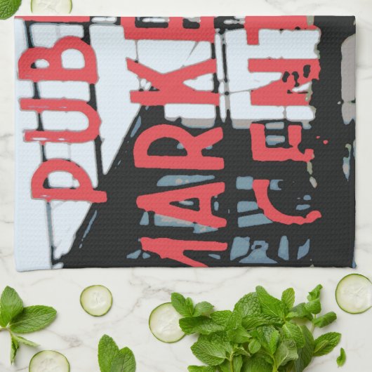 Linge De Cuisine Marché de place de Pike (Plié)