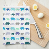 Linge De Cuisine marche d'éléphants (Quart Plié)