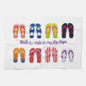 Linge De Cuisine Marcher un mile dans mon Flip Flops Design (Horizontal)