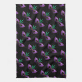 Linge De Cuisine Mardi Gras Masque Purple Éperches motif noir (Vertical)