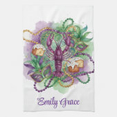 Linge De Cuisine Mardi Gras Watercolor Celebration  (Vertical)