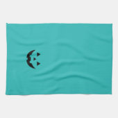 Linge De Cuisine Mare turquoise Jack-o'-lantern citrouille face Hal (Horizontal)