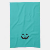 Linge De Cuisine Mare turquoise Jack-o'-lantern citrouille face Hal (Vertical)