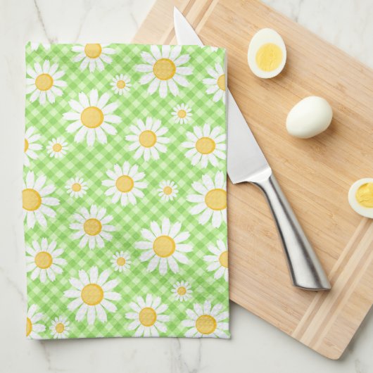 Linge De Cuisine Marguerite de campagne (Quart Plié)