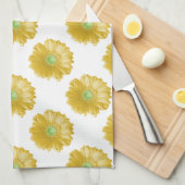 Linge De Cuisine Marguerite jaune (Quart Plié)