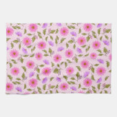 Linge De Cuisine Marguerite lilas rose  (Horizontal)