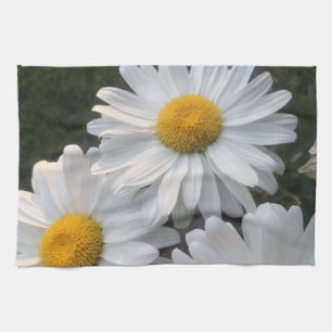 Linge De Cuisine Marguerites blanches