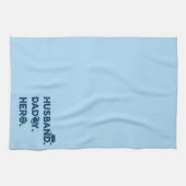 Linge De Cuisine Mari. Papa. Héros. Graphique rétro (Horizontal)