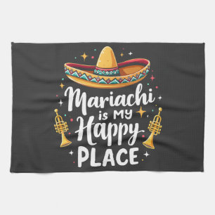 Linge De Cuisine Mariachi est mon Happy Place Mexique Musique Saxop