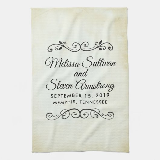 Linge De Cuisine Mariage à thème occidental vintage (Vertical)