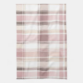 Linge De Cuisine Mariage Blush Rose Crème Marron Rayures (Vertical)
