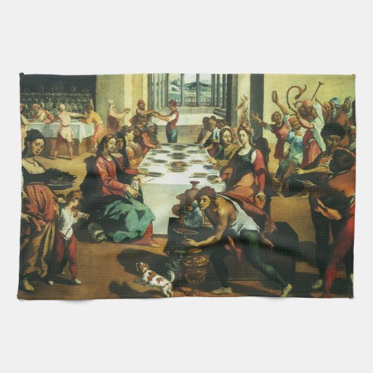 Linge De Cuisine Mariage de Cana par Andrea Boscoli, Art Renaissanc (Horizontal)