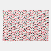 Linge De Cuisine Mariage Floral Monogramme Moderne (Horizontal)