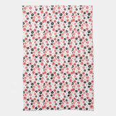 Linge De Cuisine Mariage Floral Monogramme Moderne (Vertical)