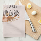 Linge De Cuisine Mariage Gold Boho Blush Rose Fleur Bridal Shower (Quart Plié)