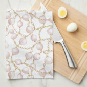 Linge De Cuisine Mariage Gold Pink Glam Perles Shower (Quart Plié)