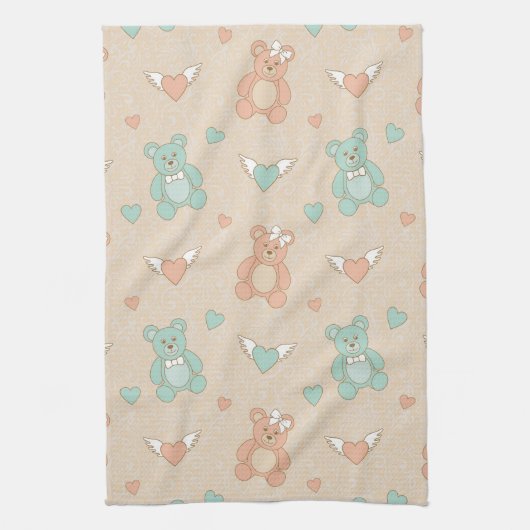 Linge De Cuisine Mariage-nounours (Vertical)