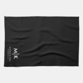 Linge De Cuisine Mariage personnalisé sur mesure Monogramme initial (Horizontal)