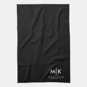 Linge De Cuisine Mariage personnalisé sur mesure Monogramme initial (Vertical)