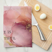 Linge De Cuisine Mariage Robe de soirée Florale Rose Burgundy Blush (Quart Plié)