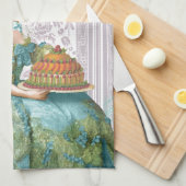 Linge De Cuisine Marie Antoinette à Aqua (Quart Plié)