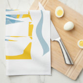 Linge De Cuisine Marin abstrait de bateau à voile (Quart Plié)