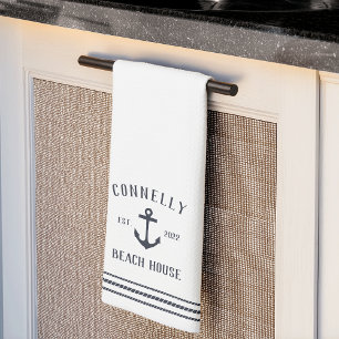 Linge De Cuisine Marine Ancre Rustique Maison de plage personnalisé