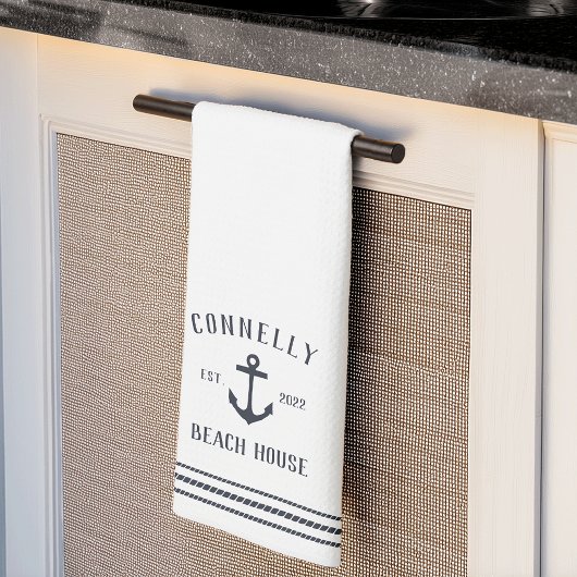 Linge De Cuisine Marine Ancre Rustique Maison de plage personnalisé