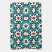 Linge De Cuisine Marine Bleu Turquoise Blanc Marbre Rouge Marbre Ma (Vertical)