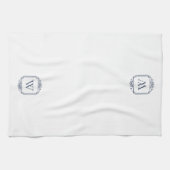Linge De Cuisine Marine | Monogramme simple cadre classique (Horizontal)