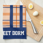 Linge De Cuisine Marine Orange Plaid College Équipe Cool Dorm Schoo (Quart Plié)