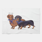 Linge De Cuisine Marins Teckel (Horizontal)
