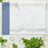 Linge De Cuisine Marlin bleu, (Plié)